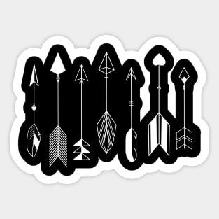 Be Brave Little Arrows (white) Sticker